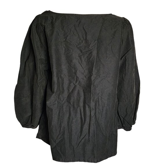 Ava & Viv Top Womens Plus Size X Solid All Black 3/4 Sleeve Pullover NWT - Picture 3 of 7